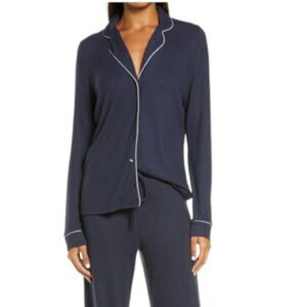 Nordstrom Brushed Hacci Pajama Set in Navy